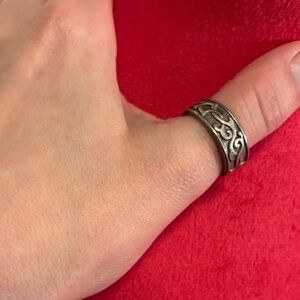 Silver Patterned Ring - Costume Jewelry
